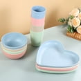 thumbnail image 4 of Alphabestchoice Wheat Straw Dinnerware Sets, 12 Pcs Unbreakable, Reusable, Microwave and Dishwasher Safe, 4 of 11
