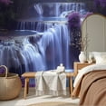 thumbnail image 6 of Peel and Stick Wallpaper Wall Murals Thai Forest Waterfall Purple Trees Landscape 69"H x 96"W Removable Wall Paper Self-Adhesive Wall Decor for Bedroom Living Room Nursery, 6 of 7