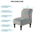 thumbnail image 3 of CJC Velvet Accent Chair Cover, Stretch Armless Chair Cover Slipper Chair Slipcover Furniture Protector with Elastic Bottom (Gray), 3 of 7