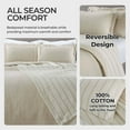 thumbnail image 4 of Superior Valencia Reversible Cotton Matelasse Bedspread Set, California King, Beige, 4 of 11