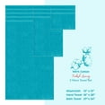 thumbnail image 5 of American Soft Linen Luxury 3 Piece Towel Set, 100% Cotton Turkish Towels for Bathroom, Aqua Blue, 5 of 6