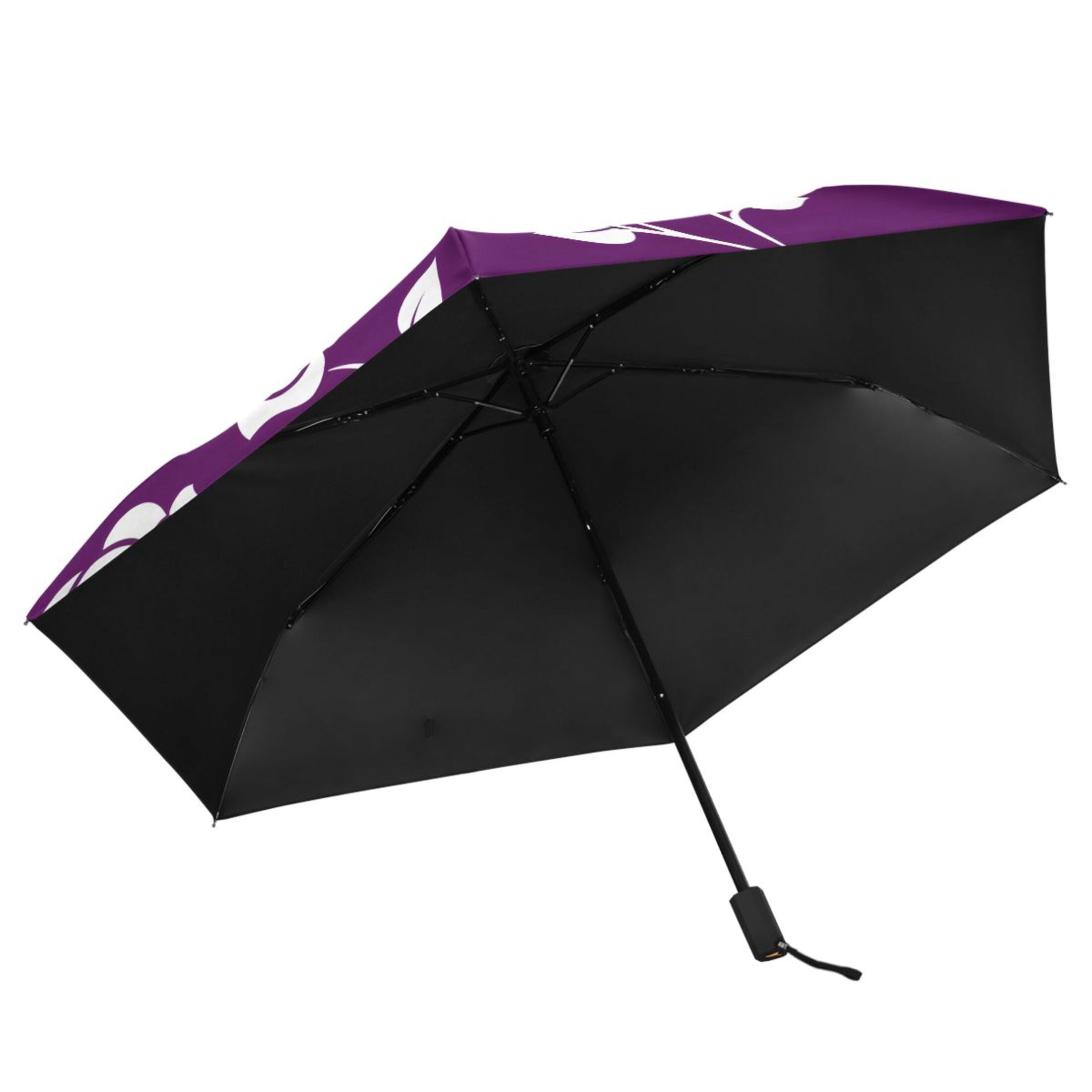 ALAZA Rose Flower Leaves UPF 50+ Compact Folding Umbrella for Rain Travel Umbrella Packable