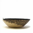 thumbnail image 4 of Woven Sisal Fruit Basket, Spiral Pattern in Natural/Black, 4 of 5