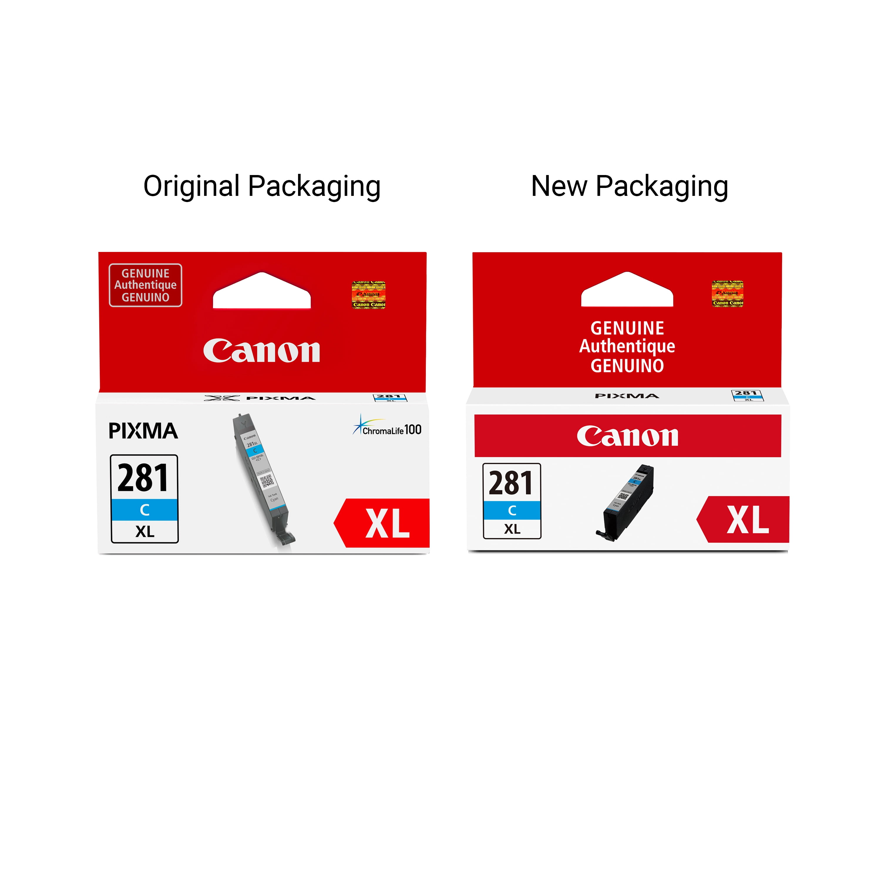 (2 pack) Canon CLI-281 XL C Cyan Ink Cartridge