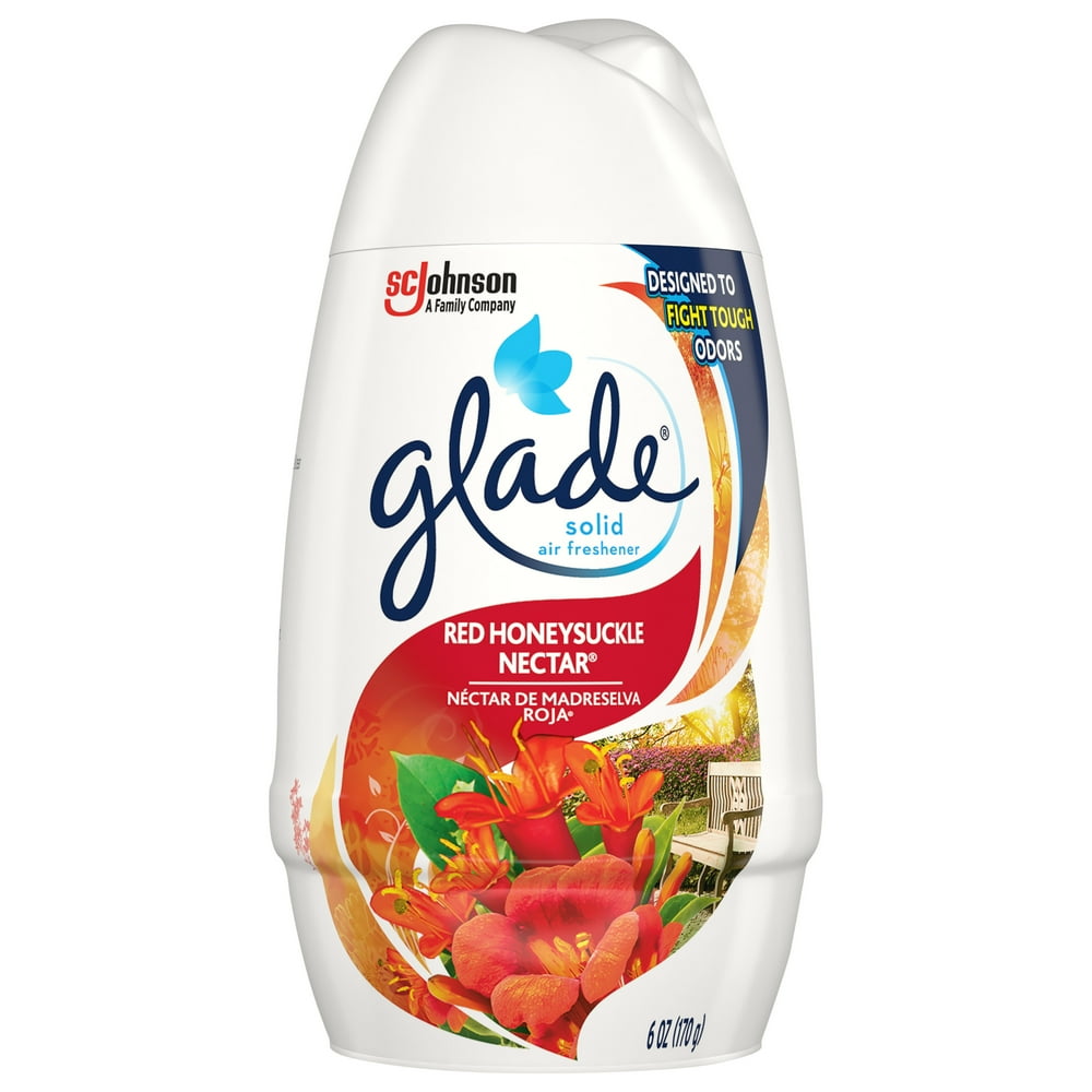 Glade Solid Air Freshener, Red Honeysuckle Nectar, 6 Oz