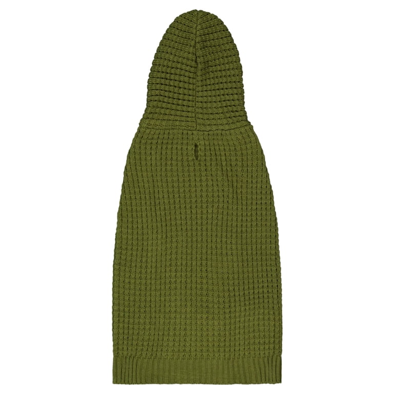 Vibrant Life Waffle Knit Sweater for Dogs with Hood, Green, M photo 3