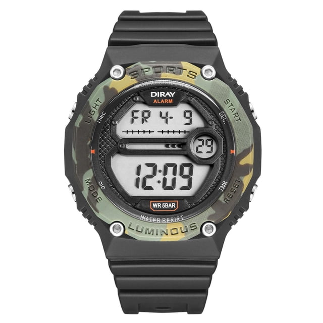 Reloj Infantil Diray para Caballero DR2116G2 Camuflado multicolor 45 mm