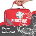 thumbnail image 4 of 215-Piece 2-in-1 First Aid Kit with Bonus 43-Piece Mini Kit, Includes Eyewash, Cold Pack, Moleskin Pads, Emergency Blanket - Ideal for Home, Travel, Car, Office, Camping (Red), 4 of 9