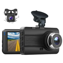 Dash Cam Front and Rear, 1080P Dual 3" Car Camera, Parking Monitor, Loop Recording