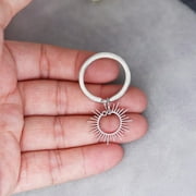 Sun Keychain Stainless Steel Souvenirs Keyring DIY Men Women Jewelry Bag Car Key Holder Accessories Souvenir For Gift