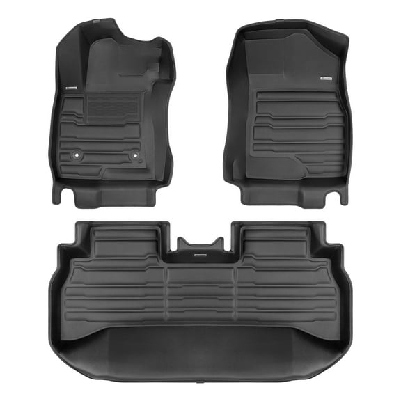 TuxMat - For Chevrolet TrailBlazer FWD 2021-2026 Models - Custom Car Mats - Maximum Coverage, All Weather, Laser Measured - This Full Set Includes 1st and 2nd Rows
