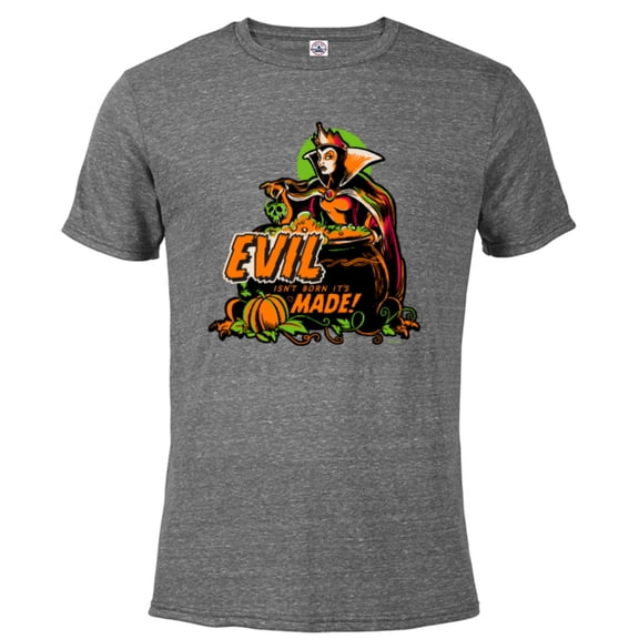 Disney 100 Villains Queen Evil is Made Snow White Halloween - Short Sleeve Blended T-Shirt for Adults - Customized-Graphite Snow Heather