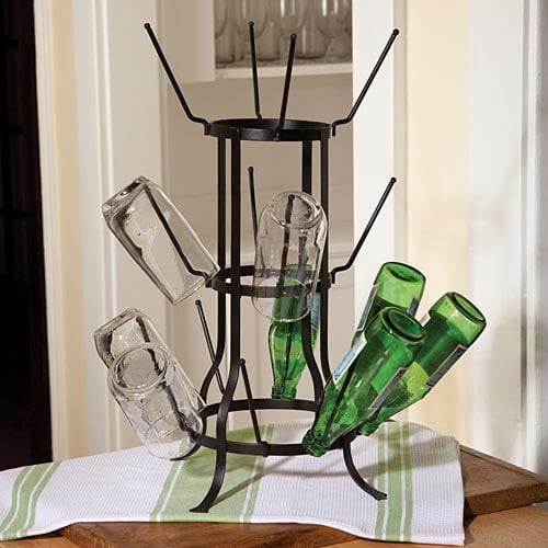 Unique Bottle Drying Rack for Glasses or Cups