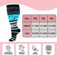 thumbnail image 2 of 4 Pairs Plus Size Compression Socks For Women Men,20-30 MmHg Wide Calf Knee High Support Stockings For Circulation,Athletic,Nurse,Running, 2 of 8