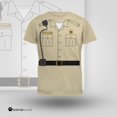 thumbnail image 5 of Halloween Forest Park Ranger Costume Mens T Shirt Sand LG, 5 of 6