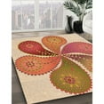 thumbnail image 3 of Ahgly Company Machine Washable Indoor Square Transitional Grapefruit Red Area Rugs, 4' Square, 3 of 7