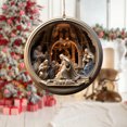 thumbnail image 4 of TOPRenddon Christmas Nativity Scene Ornaments Acrylic 3D Nativity Scene Pendant Hanging Ornament Nativity Scene Christmas Tree Decoration Birth of Jesus Christian Decor, Gift for Family Friends, 4 of 7