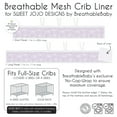 thumbnail image 2 of Sweet Jojo Designs + BreathableBaby Rose Purple Breathable Mesh Crib Liner Pad, 2 of 6