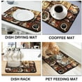 thumbnail image 2 of Coffee Mat 23inx15in, Anti-Slip & Waterproof Coffee Bar Accessories, Absorbent Hide Stain, Dish Drying Mat for Kitchen, 2 of 7