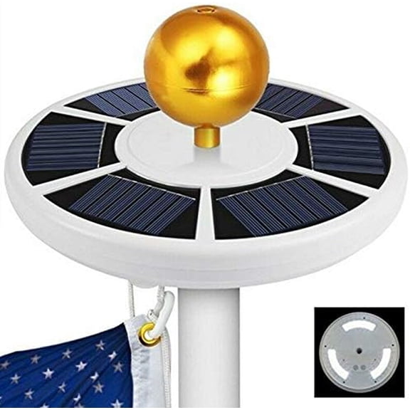 Solar Flag Pole Light with 26 LED – Auto Dusk to Dawn Super Bright Waterproof Outdoor Flagpole Lamp for Most 15-25ft Poles