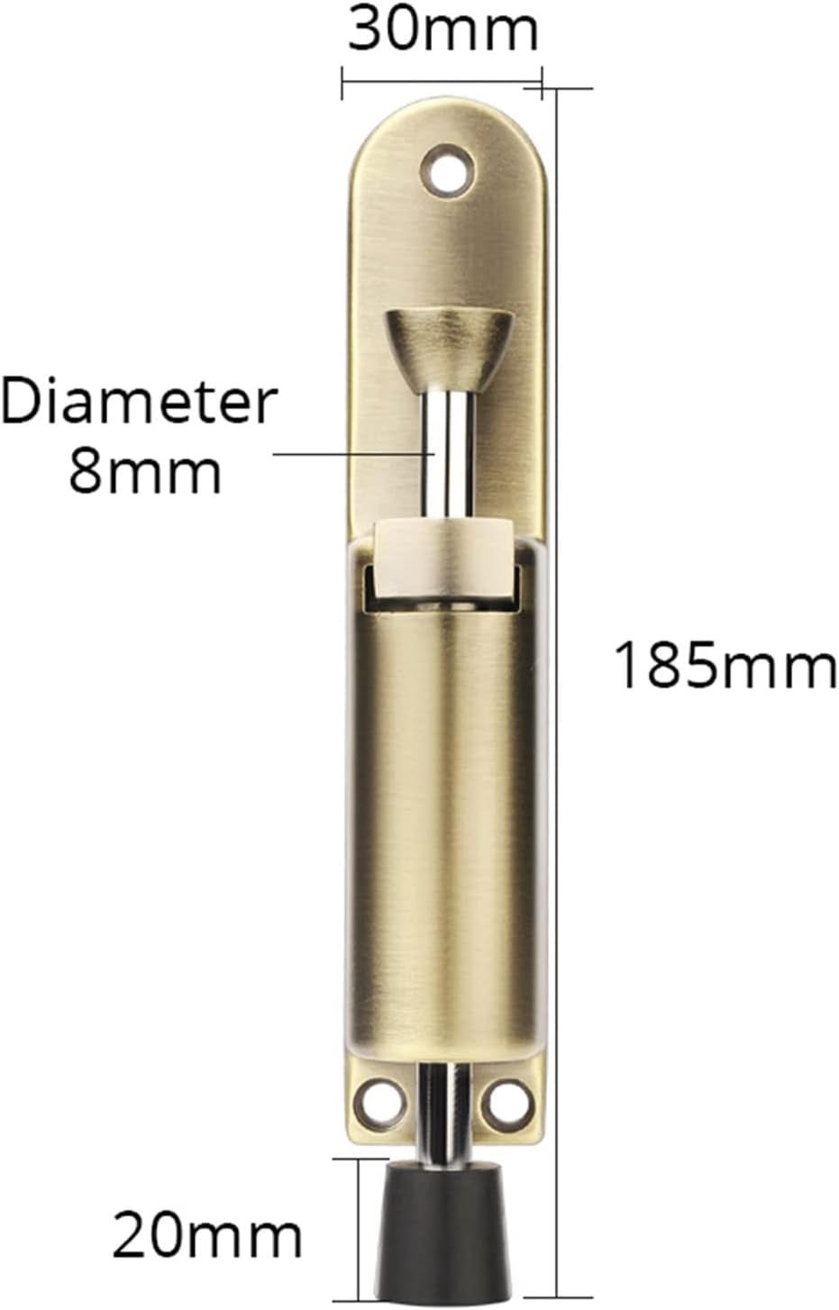 Zinc Alloy Foot-Operated Lever Door Stops Adjustable Kickdown Bronze Door Holder Door Stop Hardware Door Buffer Fittings 1Pcs