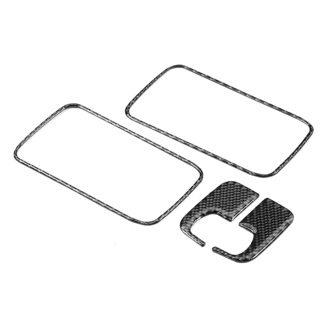 4 Uds cubierta de manija de puerta Interior pegatina embellecedora de fibra de carbono apta para Dodge Challenger 2008-2014 LHD Jadeshay A