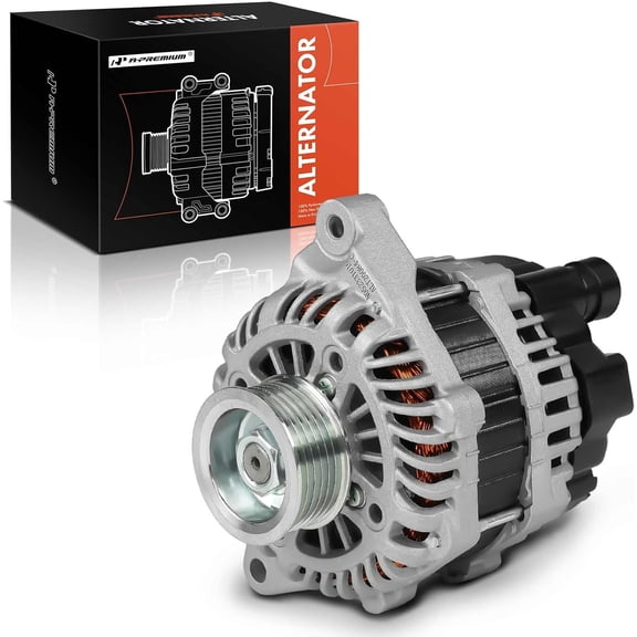 A-Premium Alternator Compatible with Honda Fit 2015-2016 1.5L, Manual Transmission, 12V 105A 6-Groove Pulley Clockwise, Replace# 31100-5R0-004, 31100-5R0-004RM