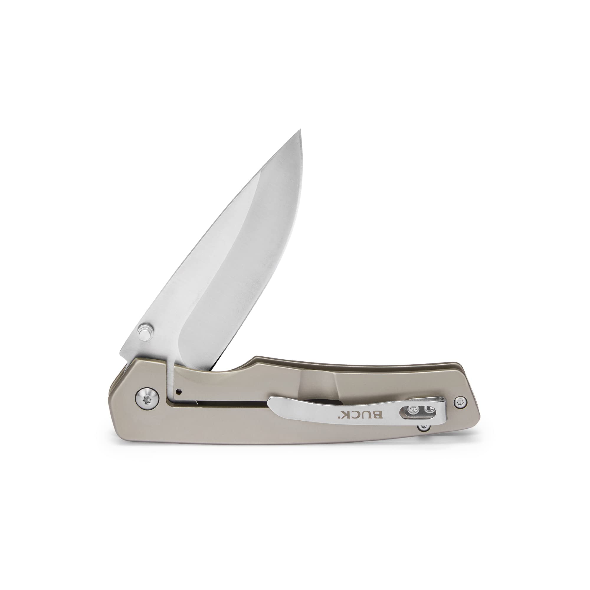 Buck Knives 253 Odessa Folding EDC Knife, 3-1/8” Pocket Knife Blade, Silver, 4.9 oz
