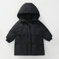 thumbnail image 4 of ATOGUTA Girls Puffer Coat Long Quilted Puffer Jacket Warm Hooded Parka Snow Coats Size 3T-13 Black, 4 of 6