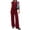 Wine, variant on Stichou Women's Summer 2 Piece Lounge Sets Cap Sleeve Tops Wide Leg Pants 2026 Workout Sets Loose Fit Casual Tracksuit Dark Blue S