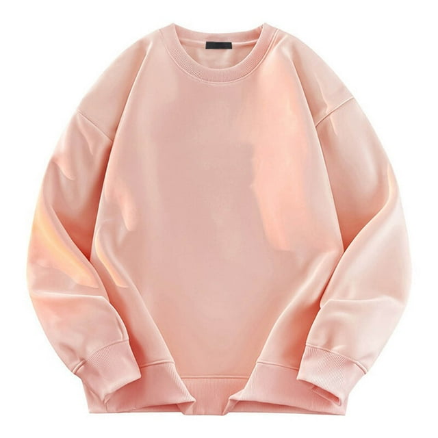 Styesk Chemises pour Hommes Couleur Unie Col Rond Chandail Ample à Capuche
