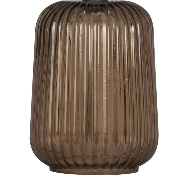 12.75-Inch Brown Glass Table Lamp photo 2