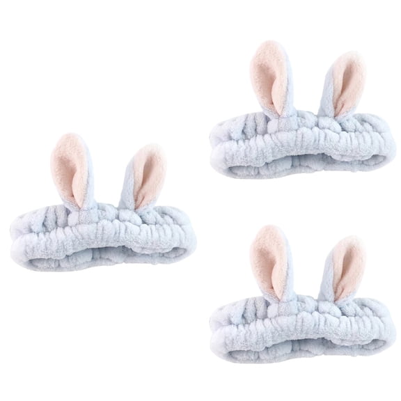 Set of 3 Makeup Hairband Hairbands for Women Headband Kids Spa Skin Care Miss Blue
