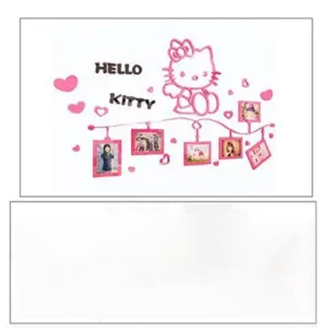 Sanrio Kawaii Hello Kitty 3D pegatina de pared, dibujos animados Anime, decoración de pared de dormitorio de niños, pegatina de fondo de cabecera, juguete de regalo