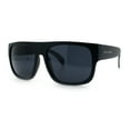 thumbnail image 4 of Kush Mens Flat Top Horn Rim Plastic All Black Gangster Shade Sunglasses Matte Black - Silver Logo, 4 of 7