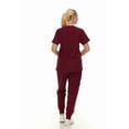 thumbnail image 3 of HEAL+WEAR Soft Stretch Scrub Set 4-Way Stretch V-Neck Top & Cargo Jogger Pants for Women, 3 of 6