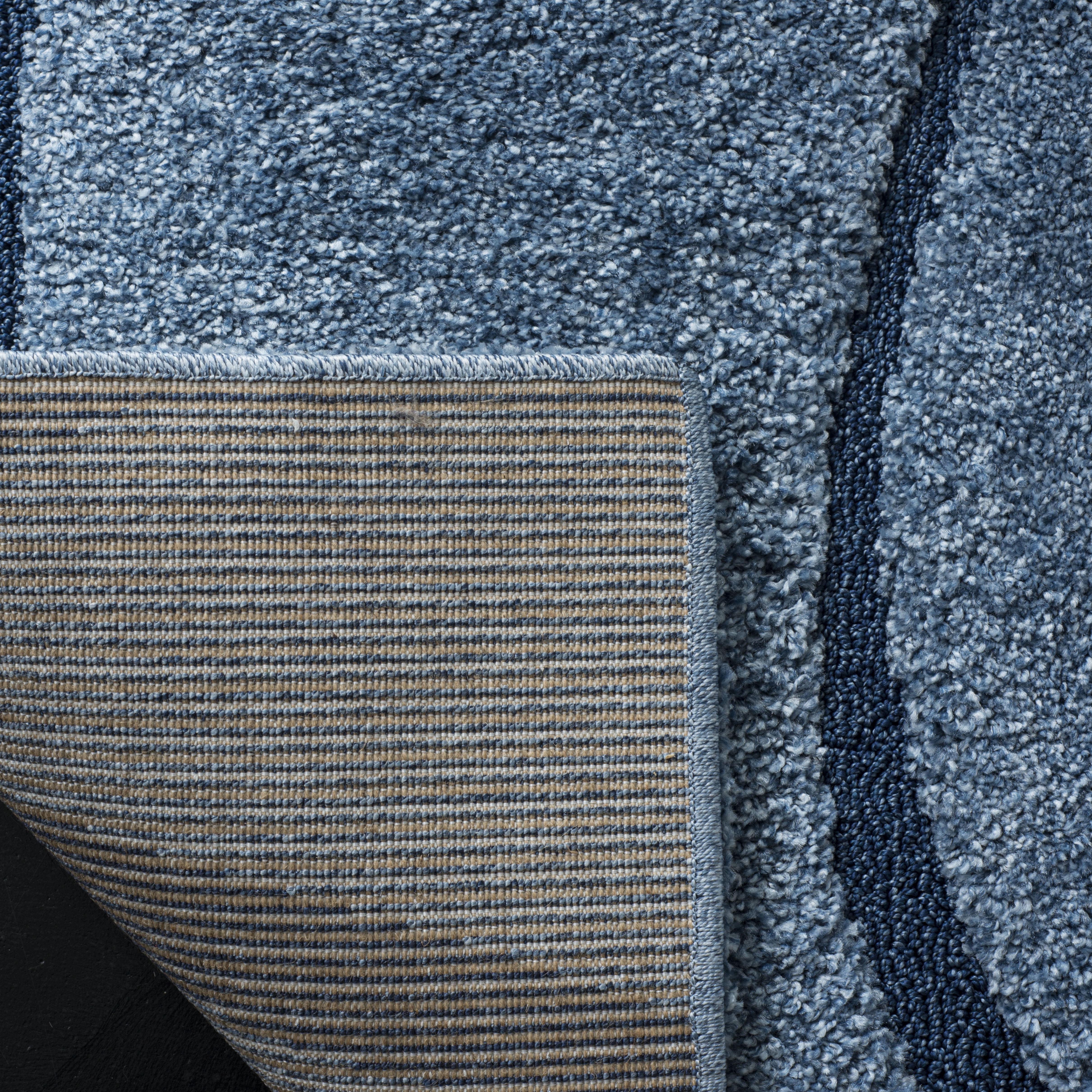 Safavieh Florida Tamzen Abstract Shag Area Rug, Light Blue/Blue, 6' x 8'