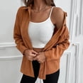 thumbnail image 2 of XFLWAM Button Down Shirts for Womens Boyfriend Long Sleeve Oversized Blouses Tops with Pockets Coffee XL, 2 of 6