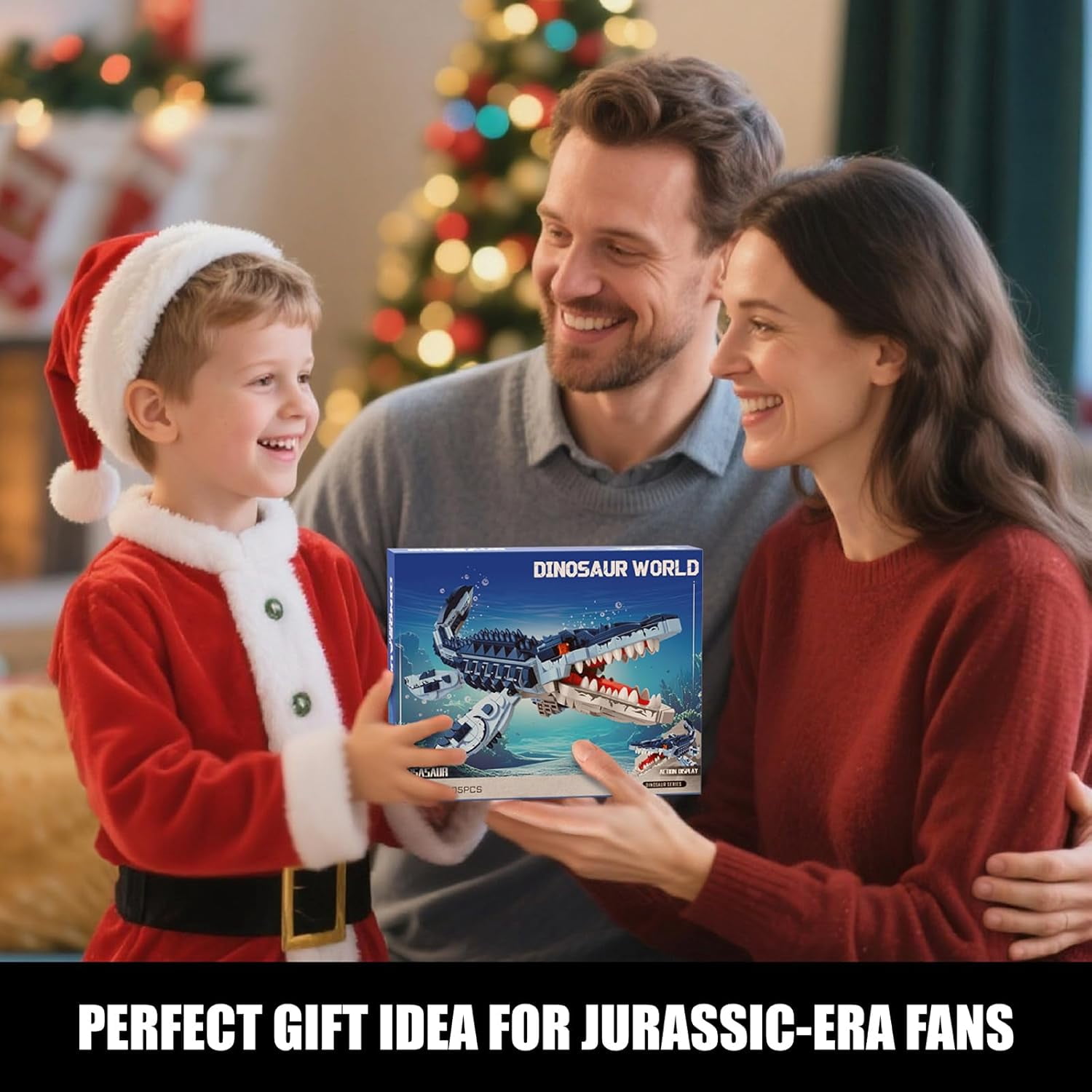 Mosasaurus Dinosaur Building Blocks Set, 805 PCS Dinosaur World Building Toy, Jurassic Ocean Animal Model Collection Toys for Home Decor
