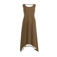 thumbnail image 4 of Gspmoly Robes Décontractées pour Femmes, Robes pour Femmes Sans Manches à Col Rond avec Cordon, Robe Décontractée à Volants Évasée Courte, Robes Formelles pour Femmes Articles en Liquidation, 4 of 8