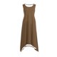 thumbnail image 4 of Pantalones Cortos para Vestidos Bajos Mujeres sin Mangas Cuello Redondo Cordón Ruffle A-Line Mini Vestido Poliéster, Vestido Casual para Citas Y Fiesta, 4 of 9