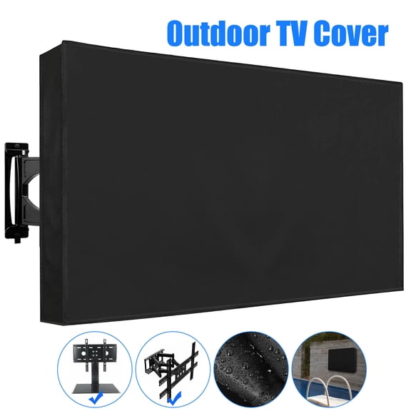 TETSELF 55-58 inch TV Protective Cover, 420D Waterproof, UV-Resistant and Scratch-Proof, Universally Compatible with All Outdoor TV Models