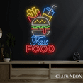 thumbnail image 4 of Glowneon Fast Food Neon Sign, Hamburger Led Sign, French Fries Decor, 4 of 4