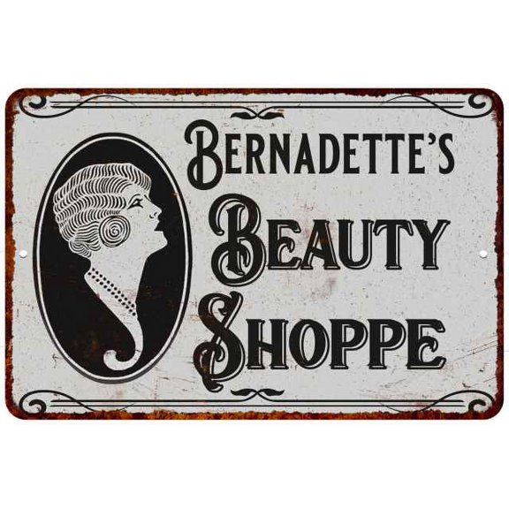 Bernadette's Beauty Shoppe Chic Sign Vintage Decor 8x12 Metal Sign 108120021403