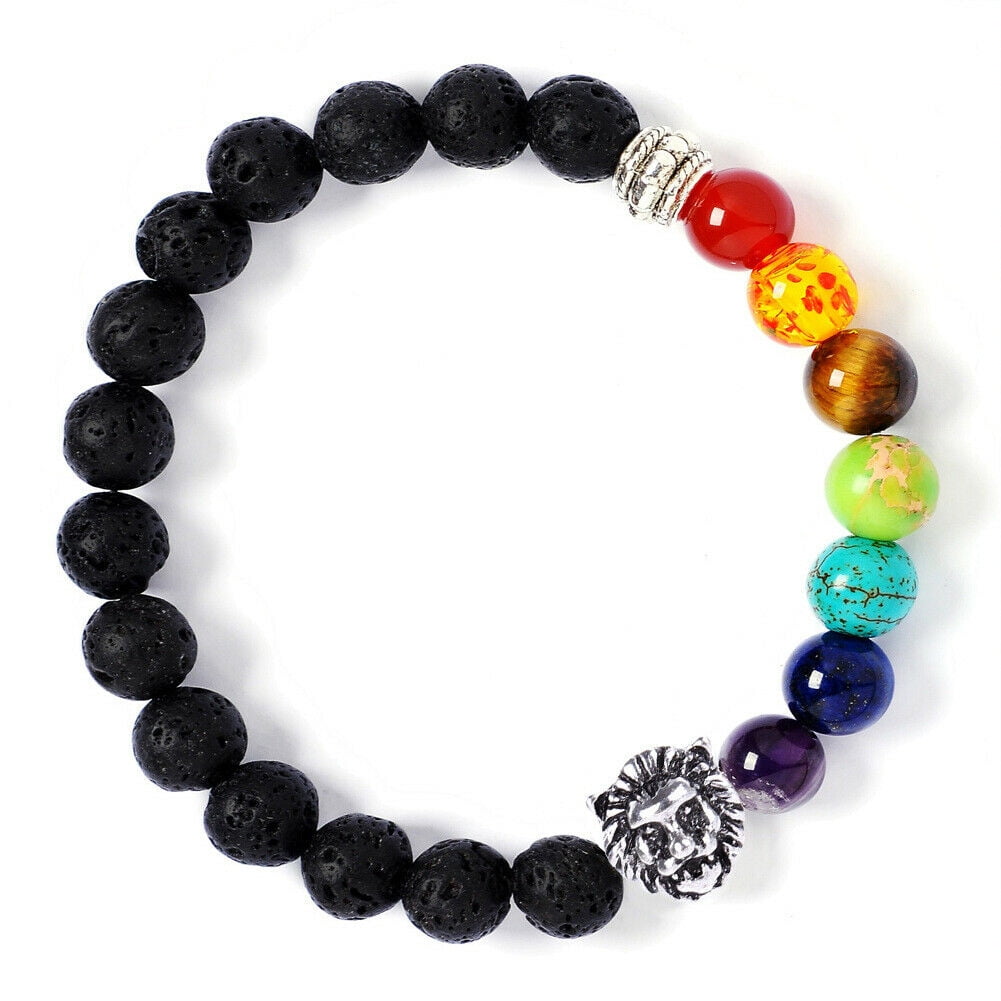 27 Bead Healing Yoga Bracelet for Women & Men Stretch Band Aspen & Eve Mala & Mindfulness Gemstone Bracelet 8mm Beads.