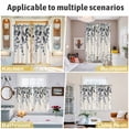 thumbnail image 5 of Blue Grey Eucalyptus Kitchen Curtains Window Panels, Farmhouse Weeping Leaves on Linen Insulated Window Treatment Curtain, Grommet Curtains for Bedroom/Living Room/Bathroom, 2 Piece 42"Wx45"L, 5 of 8