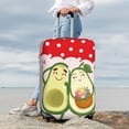 thumbnail image 3 of Lsque Avocado Lovers Wearing Umbrella Printed Luggage Cover, Travel Luggage Protector,Scratch and Dirt Resistant, Fits 18-32 Inch Luggage - X-Large, 3 of 9