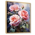 thumbnail image 2 of Designart "Curvaceous Rose Delight" Roses Floater Framed Canvas Wall Art, 2 of 5