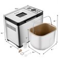 thumbnail image 2 of Automatic Stainless Steel Bread Maker 2Lb Programmable Bread Machine Silver, 2 of 10