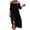 Black, variant on Off the Shoulder Dresses for Women Solid Color Short Sleeve Maxi Dresses Summer Loose Flowy Dresses, S-3XL